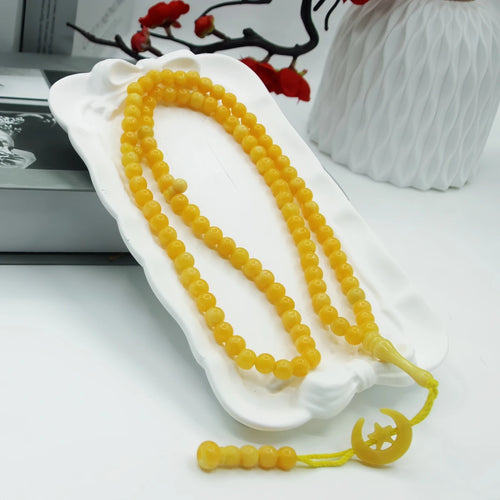 Islam Prayer Beads Tasbih 99 Beads Muslim 8 mm. Rosary Bead Moon Star