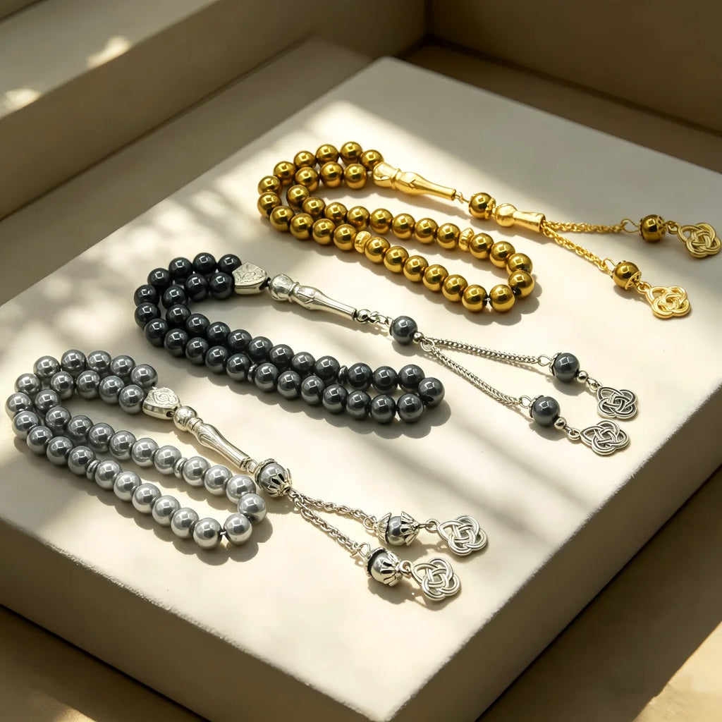 Islamic Prayer Beads 8mm 33 Beads Natural Stone Muslim Prayers Bead