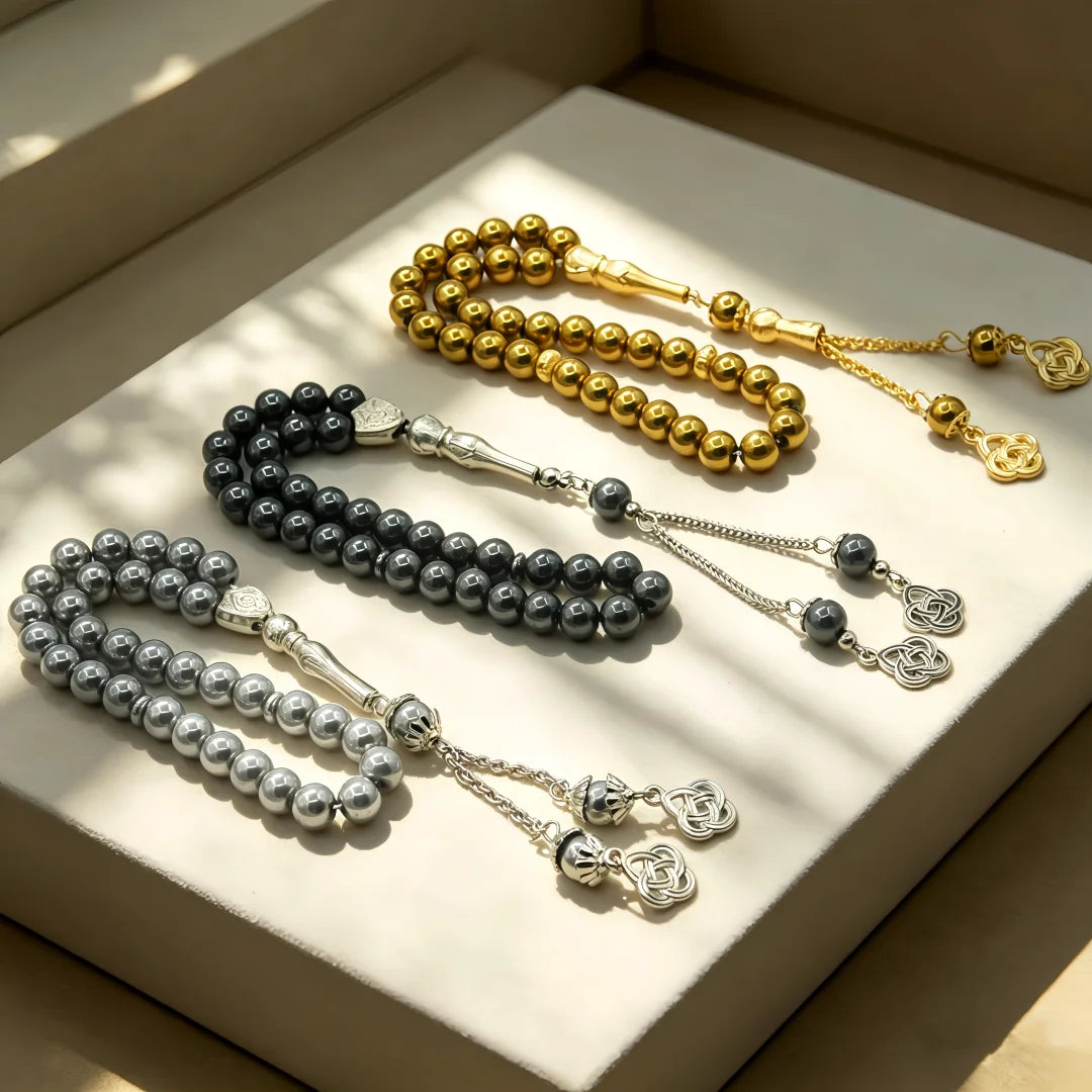 Islamic Prayer Beads 8mm 33 Beads Natural Stone Muslim Prayers Bead