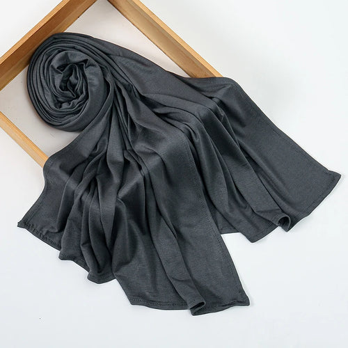 Premium Modal Cotton Jersey Hijab Scarf Muslim Long Shawl Women Plain