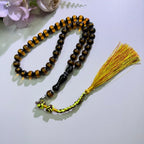 1Pc Handmade Tasbih Prayer Beads, Amber Brown Muslim Rosary with Olive