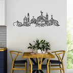 CIFBUY Iron Wall Art Islamic Mosque Floral Pattern Metal Home Decor
