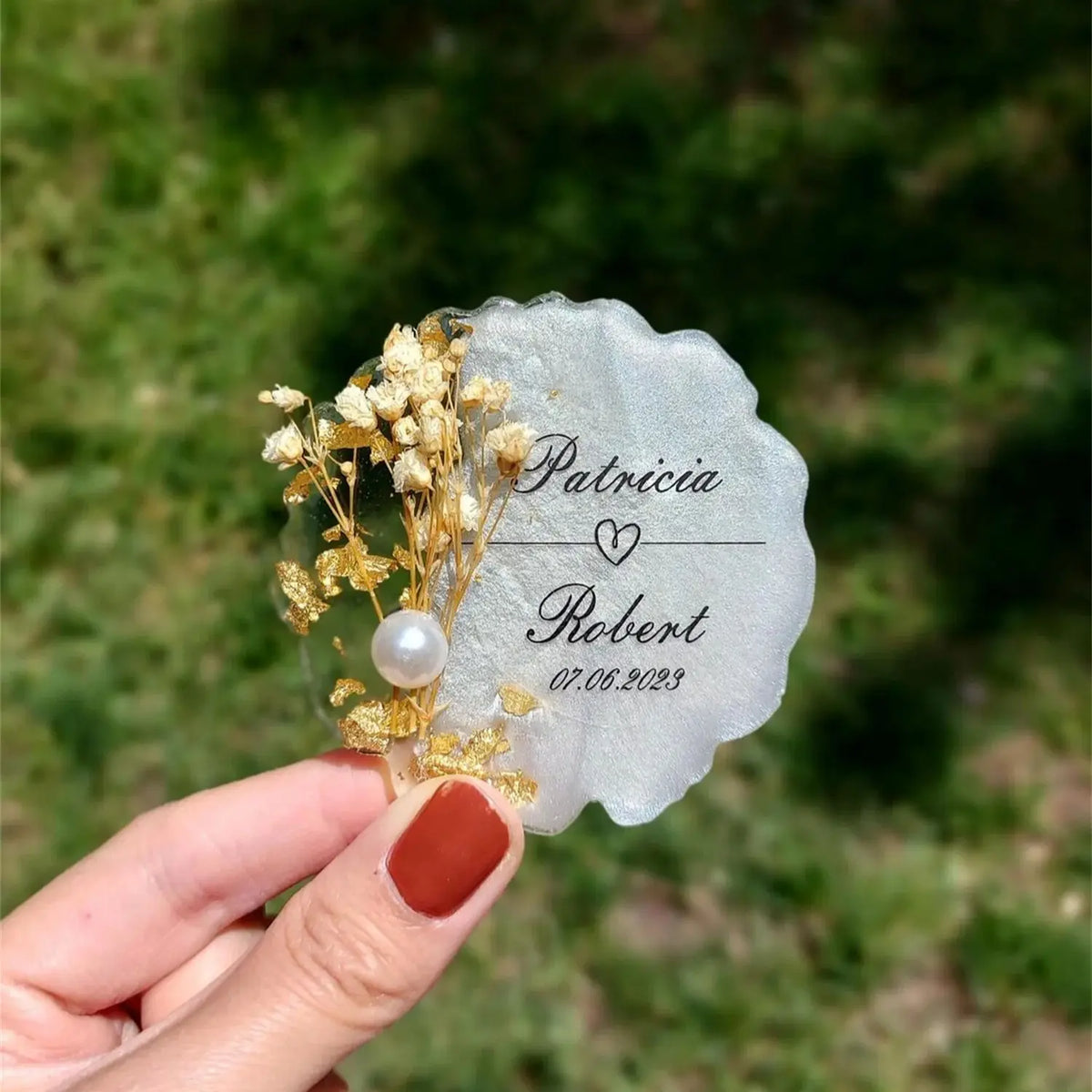 Personalized Ayatul Kursi Epoxy Magnet with Tasbeeh – Islamic Wedding