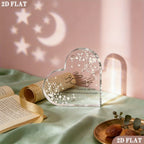 CIFBUY Acrylic Plaque 2D Flat Heart Shape Arabic Calligraphy Desktop
