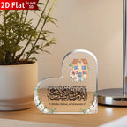 CIFBUY Acrylic Plaque 2D Flat Heart Islamic Family Blessing Desktop
