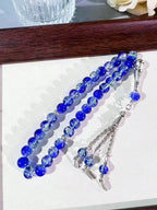 10mm 33Pcs Cracked Glass Muslim Prayer Beads Tasbih, Handmade Islamic