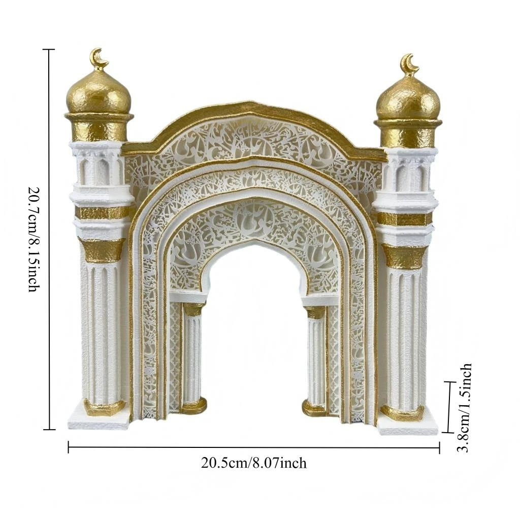 Islamic Ramadan Decor Mosque Arch Ornament with Tealight Holder Eid