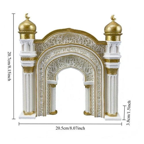 Islamic Ramadan Decor Mosque Arch Ornament with Tealight Holder Eid