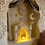 Islamic Ramadan Decor Mosque Arch Ornament with Tealight Holder Eid