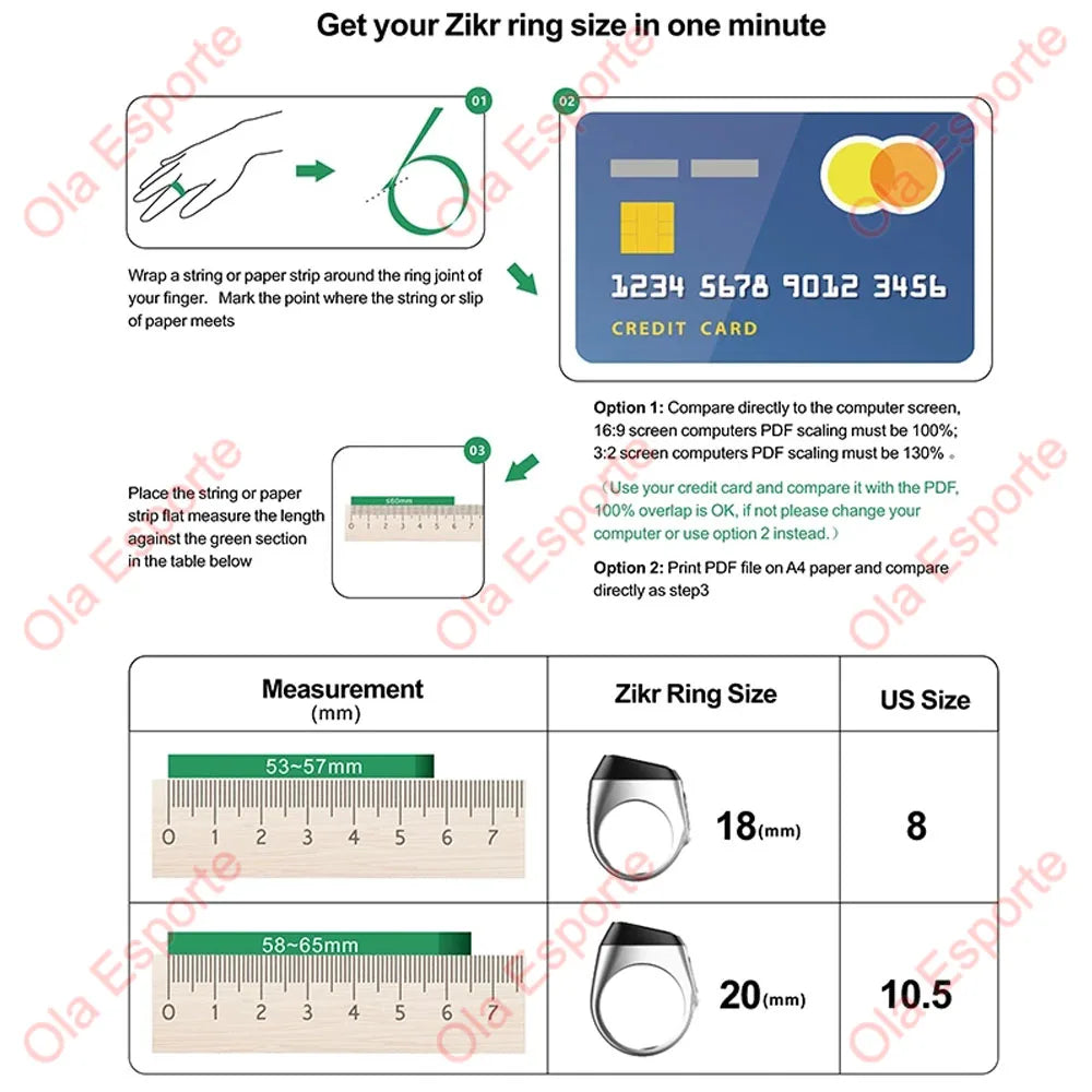 2026 Qibla Zikr Ring Praise Tasbih Electronic Digital Counter Muslims