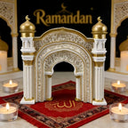 Islamic Ramadan Decor Mosque Arch Ornament with Tealight Holder Eid