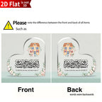CIFBUY Acrylic Plaque 2D Flat Heart Islamic Family Blessing Desktop