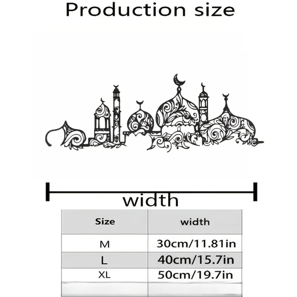 CIFBUY Iron Wall Art Islamic Mosque Floral Pattern Metal Home Decor