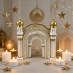 Islamic Ramadan Decor Mosque Arch Ornament with Tealight Holder Eid
