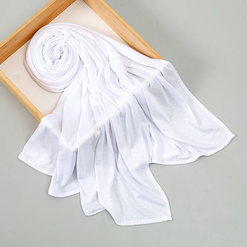 Premium Modal Cotton Jersey Hijab Scarf Muslim Long Shawl Women Plain