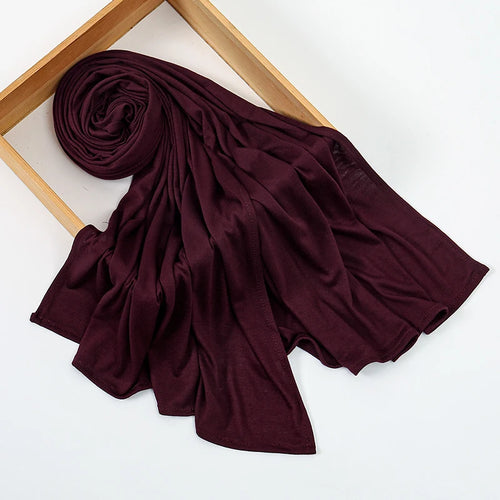 Premium Modal Cotton Jersey Hijab Scarf Muslim Long Shawl Women Plain