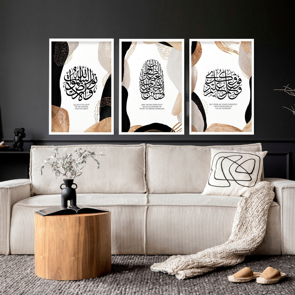 Islamic modern art | Set of 3 wall art prints